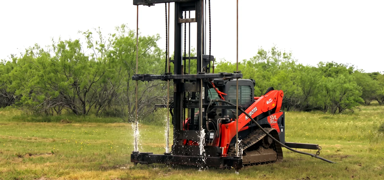 TX ProChem equipment injecting ionic chemical stabilizer into expansive clay soil in Texas.